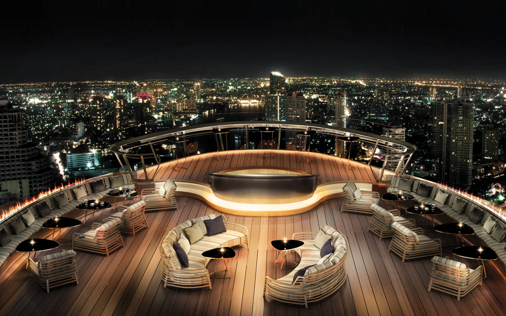The newly opened Alfresco 64 - A Chivas Bar at Bangkok’s Lebua Tower Club